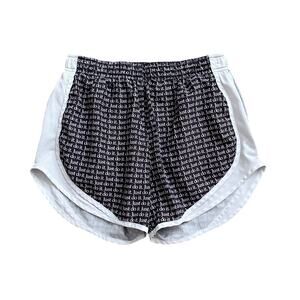 NIKE Tempo Womens Size Small Black White Just Do It Logo Running Athletic Shorts